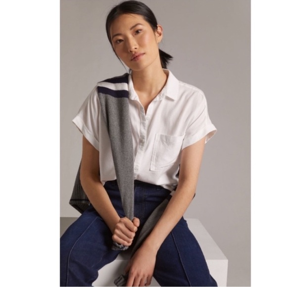 Anthropologie Cloth & Stone Short Sleeve Button Down Shirt. - Picture 1 of 8